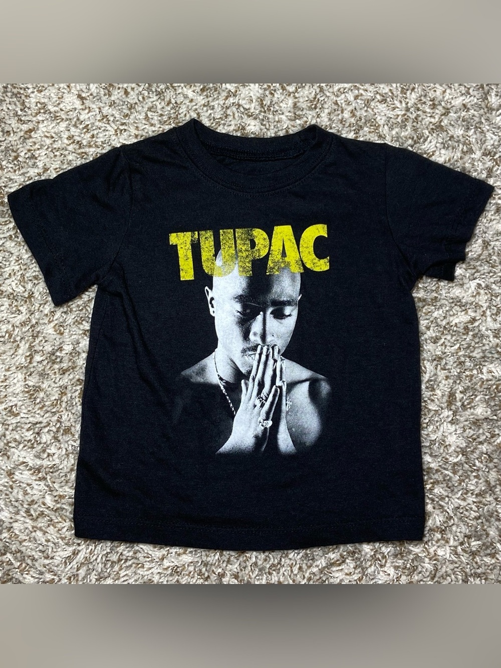 TUPAC 2PAC Toddler 2T Baby Black T-Shirt Tee Westside Hip Hop Rapper